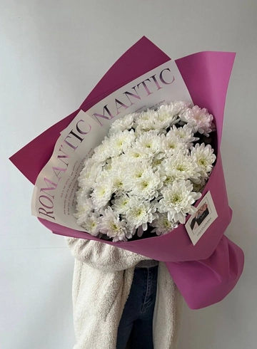 Монобукет из кустовых хризантем Romantic от интернет-магазина цветов в 
