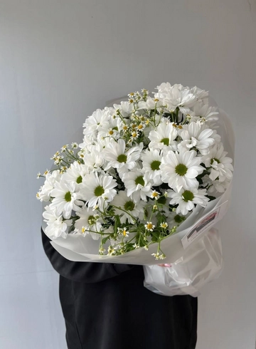 Букет из кустовой хризантемы и танацетума от интернет-магазина цветов в 