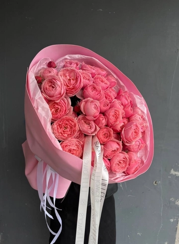 Монобукет из кустовых роз сорта Сильва Пинк от интернет-магазина цветов в 