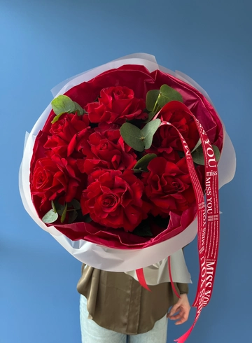 Букет из роз &laquo;Алые фонари&raquo; от интернет-магазина цветов в 