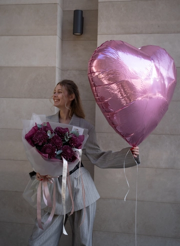 Комбо с хризантемами «От всего сердца» от интернет-магазина цветов в 