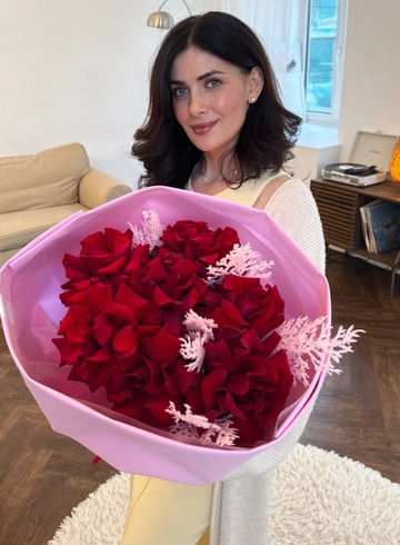 Монобукет из ажурных роз &laquo;Розовая мечта&raquo; от интернет-магазина цветов в 