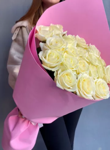 Букет из белых роз «Магия» от интернет-магазина цветов в 