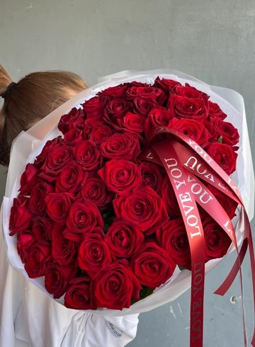 51 красная  роза от интернет-магазина цветов в 