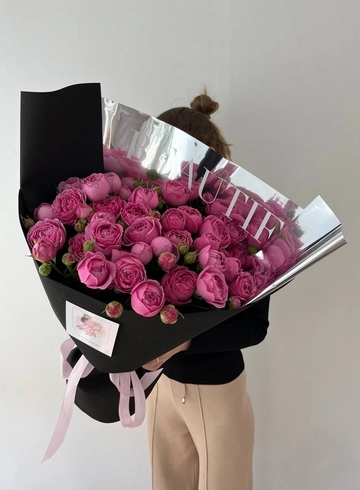 Монобукет из кустовых роз Мисти баблс от интернет-магазина цветов в 